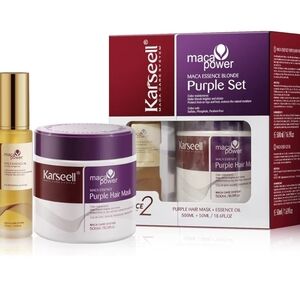 Karseell Purple Hair Mask and Essence Oil Set NIP